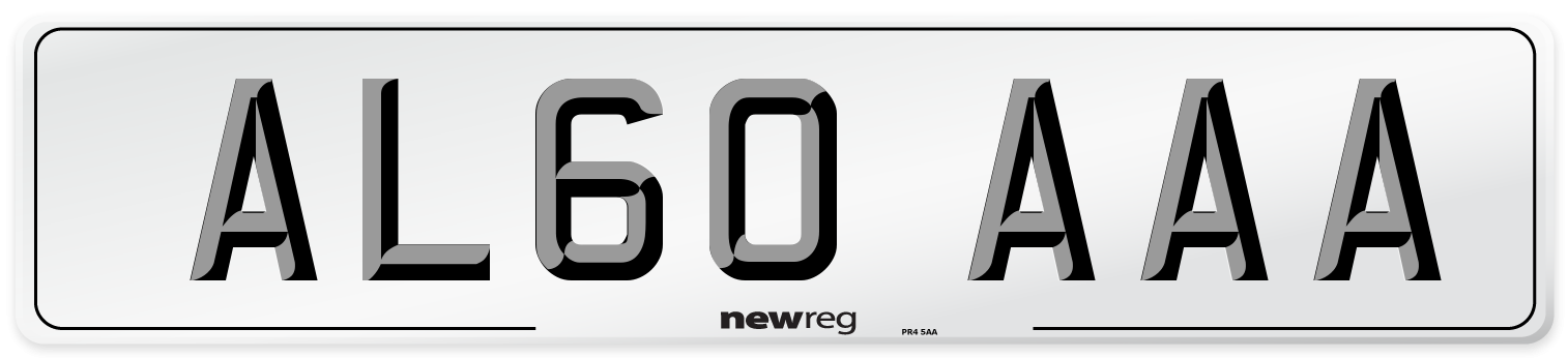 AL60 AAA Number Plate from New Reg